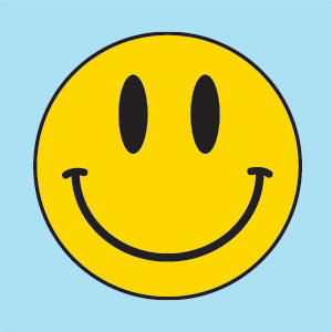 Blue Happy Face Wii (Includes 1 Controller) Skin